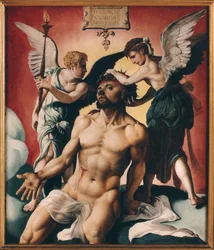 Christus mit Dornenkrone zwischen zwei Engeln, 1532