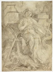Studie für die Heilige Margarete