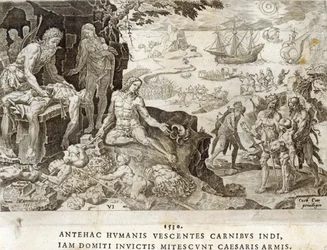 Schlachtfeld in der Neuen Welt im Jahr 1530, Platte 6 aus 