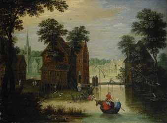 Flusslandschaft mit der Flucht nach Ägypten, 1616