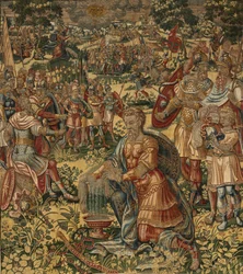 Geschichte von Gideon, spätes 16. Jahrhundert (Seide und Wolle)