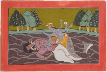 Matsya, die Fischinkarnation von Vishnu, ca. 1745