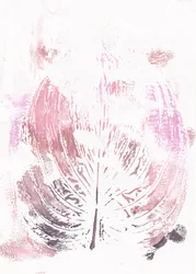 Pinker botanischer Blatt