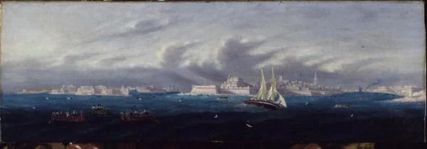 Blick auf den Hafen von Valetta, Malta