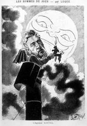 Karikatur des Ingenieurs Eiffel von Luque - Die Karikatur vom 19.03.1887