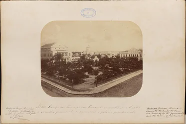 Campo das Princezas in Pernambuco, zeigt das Theater, die Provinzversammlung, das Gymnasium und den Präsidentenpalast