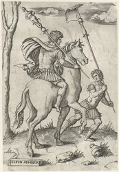 Römische Generäle Scipio Africanus Maior zu Pferd und Scipio Africanus Minor Römische Helden zu Pferd (Serientitel)