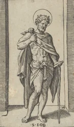 Heiliger Job, mit einem Umhang, aus der Serie 