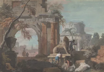 Capriccio mit römischen Ruinen, ca. 1700-1730