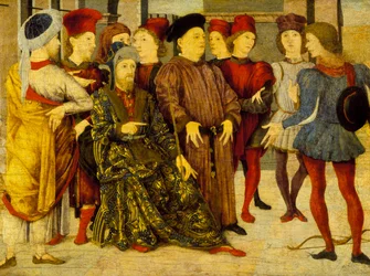 Fragment von einem Cassone-Panel 