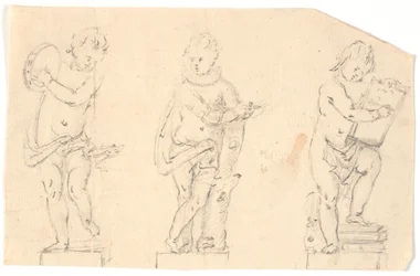 Studienblatt mit drei Putti