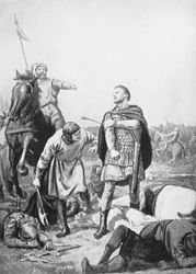 Die Gefangennahme des Kaisers Romanus Diogenes durch Alp Arslani im Jahr 1071