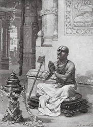 Ramanuja betrachtet seine Philosophie des einen persönlichen Gottes, 1100 n. Chr.