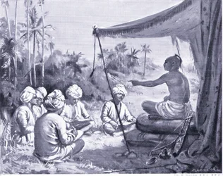 Kulottunga Chola weist seine Vermesser an, 1086 AD