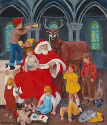 Weihnachtsmann am Heiligabend