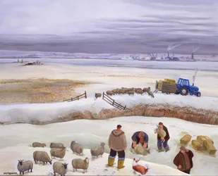 Schneefall im Winter