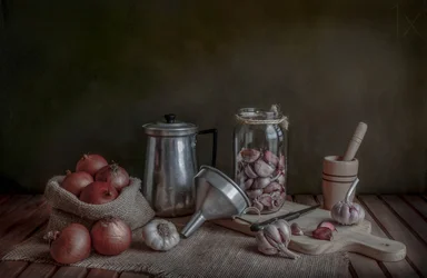 Rustikale Küchennotwendigkeiten