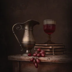 Vintage Wein-Stillleben
