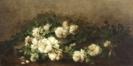 Stillleben mit Gitarre und Rosen
