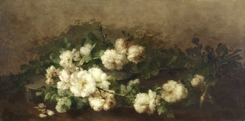Stillleben mit Gitarre und Rosen