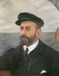 Porträt von Jean Charcot (1867-1936) von seiner Frau