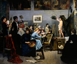 Das Studio von Académie Julian, 1881