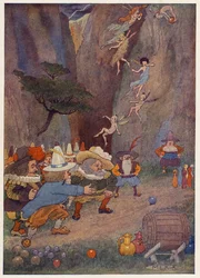 Illustration zur Geschichte von Rip Van Winkle