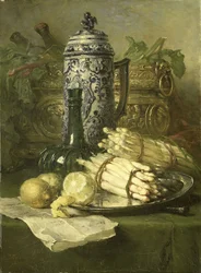 Stillleben mit Steingutkrug