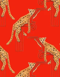 Liegende Leoparden Nahaufnahme, 2020 (Aquarell und Stift auf Papier)