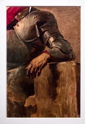 Studie von linker Hand und Rüstung, um 1866