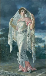 Porträt von Henriette Fortuny im Pompeji-Kostüm