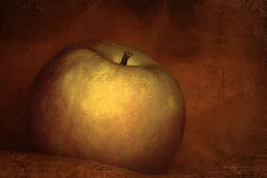 Stimmungsvolle goldene Apfel