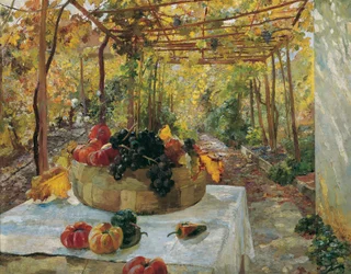 In der Pergola, um 1910