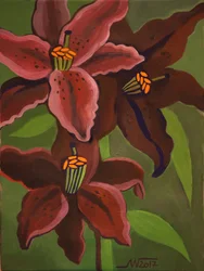 Tiefrote Lilien