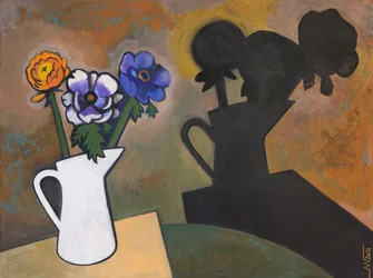 Blumenstillleben mit Schatten