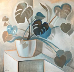 Moderne Monstera-Herzen