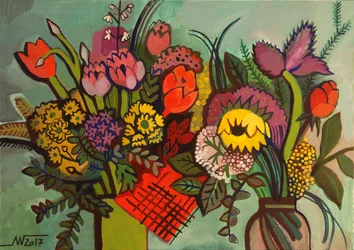 Lebendige Blumenarrangements