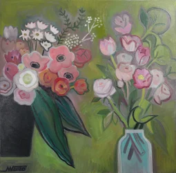 Lebendiges Blumen-Stillleben