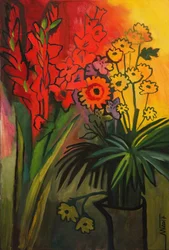 Lebendiges Blumen-Stillleben