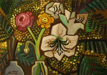 Lebendiges Blumen-Stillleben