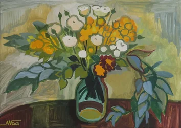 Lebhaftes Blumenstillleben