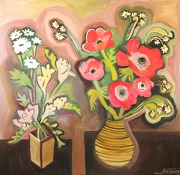 Lebendiges Blumenstillleben