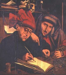 Die Steuereintreiber, nach dem Gemälde von Quentin Massys