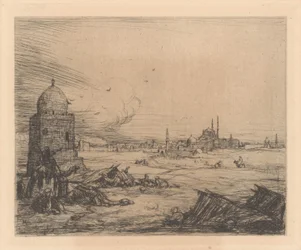 Stadtansicht mit Moscheen