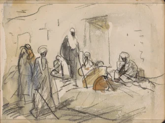 Straße mit Figuren in Luxor
