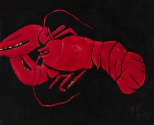 Hummer vor schwarzem Hintergrund, 1940-1941.