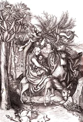 Die Flucht nach Ägypten, die Heilige Familie