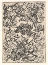 Ornament mit Eule, verspottet von Tagvögeln, ca. 1435-1491