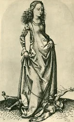 St. Margarete tritt auf einen Dämon, Mitte-spätes 15. Jahrhundert