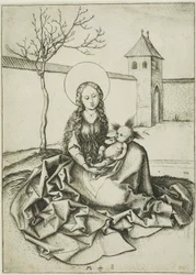 Die Madonna und das Kind im Hof